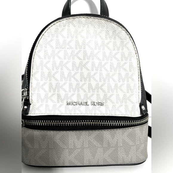 Michael Kors Mini Rhea Color-Block Logo Backpack - Picture 4 of 11